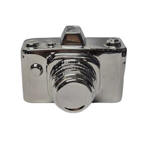 Silver Metal Ceramic Decorative Retro 35mm Camera for Display Paper Weight Photo